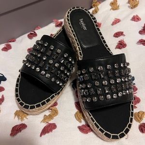 Botkier Julie leather espadrille slides